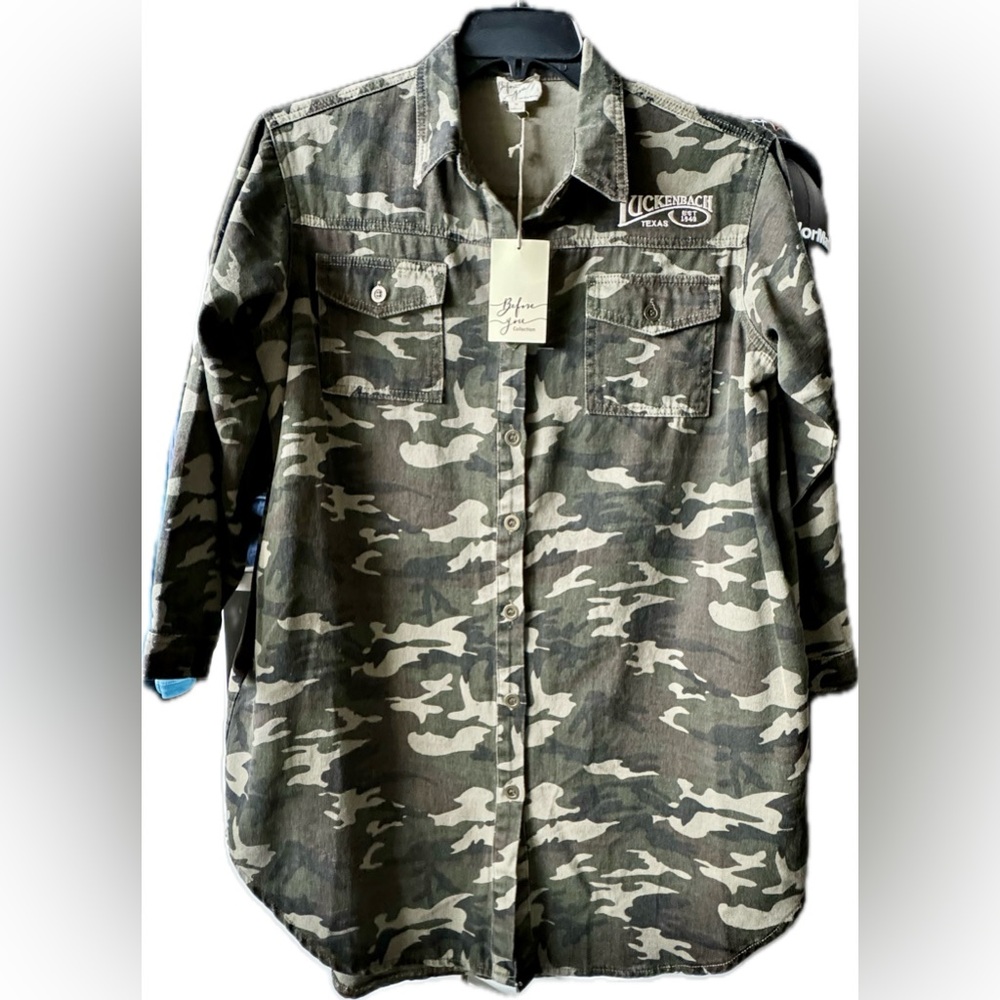 NWT Camo Luckenbach Texas Oversized Cotton Shirt/Dress (M)